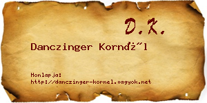 Danczinger Kornél névjegykártya